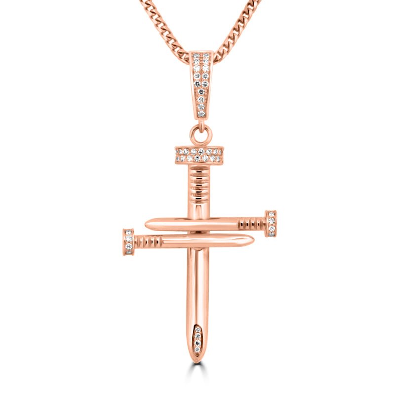 XL "Nail" Diamond Cross Pendant - ZIZOV DIAMONDS