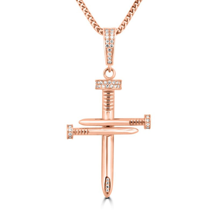 XL "Nail" Diamond Cross Pendant - ZIZOV DIAMONDS