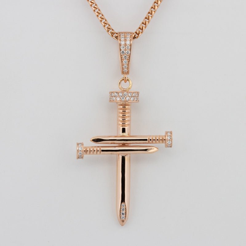 XL "Nail" Diamond Cross Pendant - ZIZOV DIAMONDS