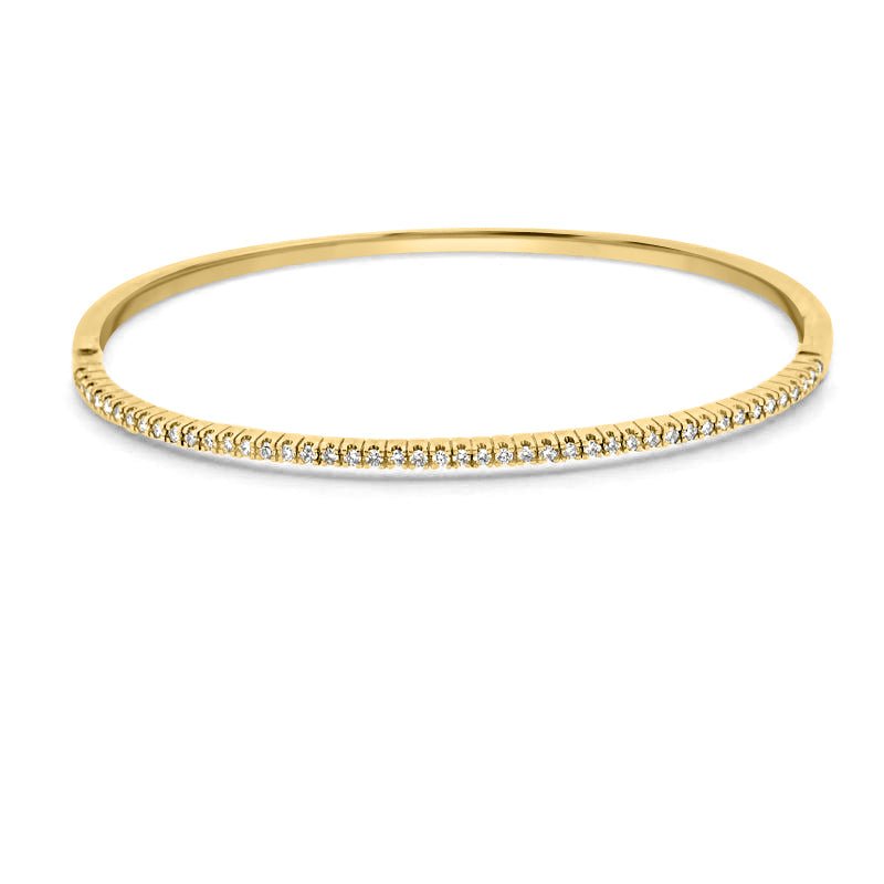 Yellow Gold Bangle with Diamonds - ZIZOV DIAMONDS