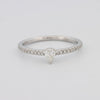 0.15 CT Pearshape Solitaire Pavé Ring - ZIZOV DIAMONDS