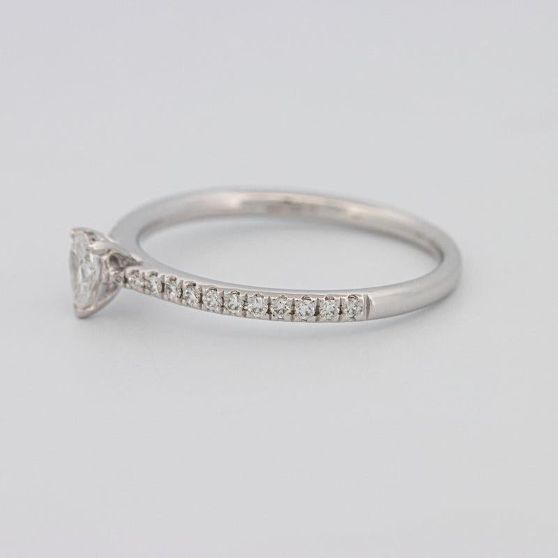 0.15 CT Pearshape Solitaire Pavé Ring - ZIZOV DIAMONDS