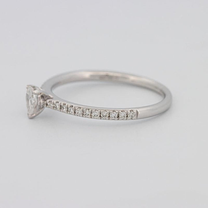 0.15 CT Pearshape Solitaire Pavé Ring - ZIZOV DIAMONDS