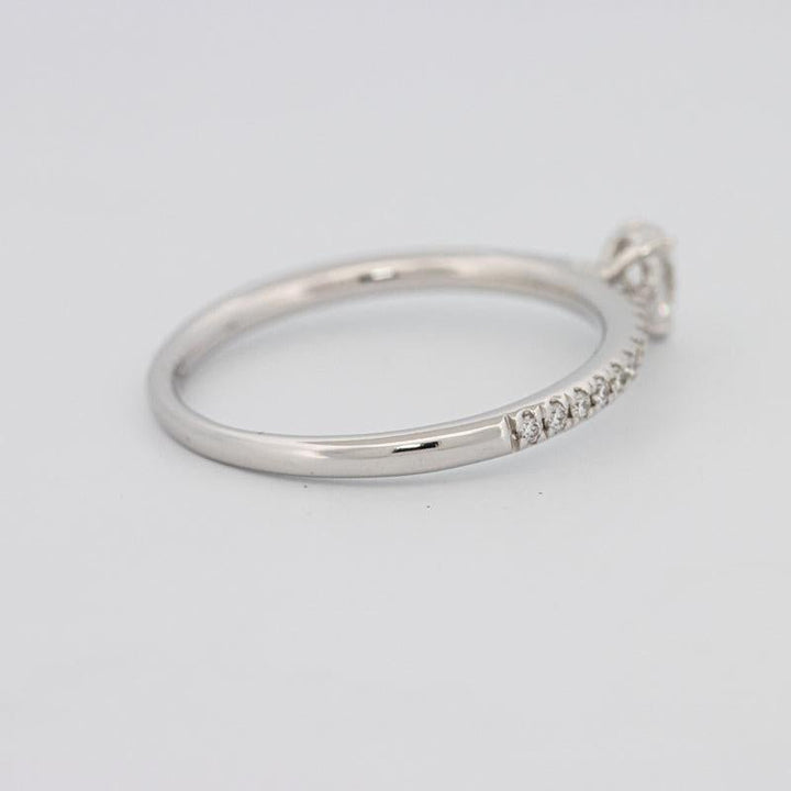 0.15 CT Pearshape Solitaire Pavé Ring - ZIZOV DIAMONDS