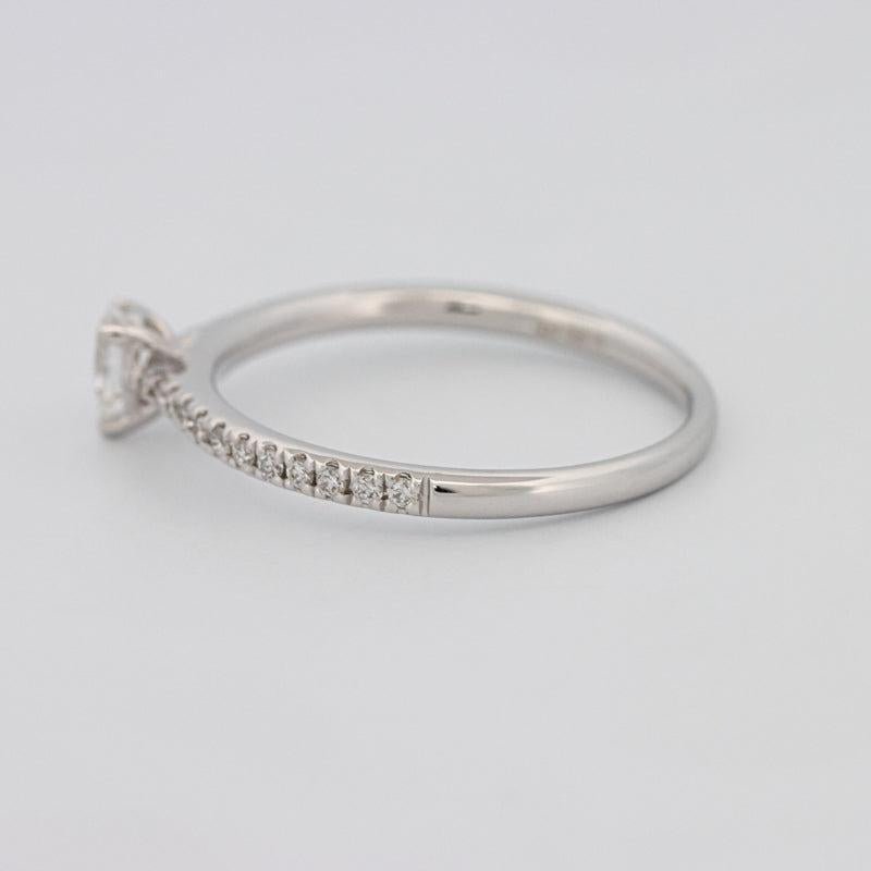 0.15 CT Pearshape Solitaire Pavé Ring - ZIZOV DIAMONDS