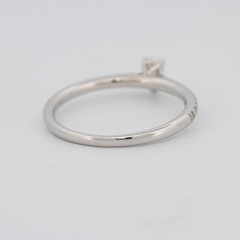 0.15 CT Pearshape Solitaire Pavé Ring - ZIZOV DIAMONDS