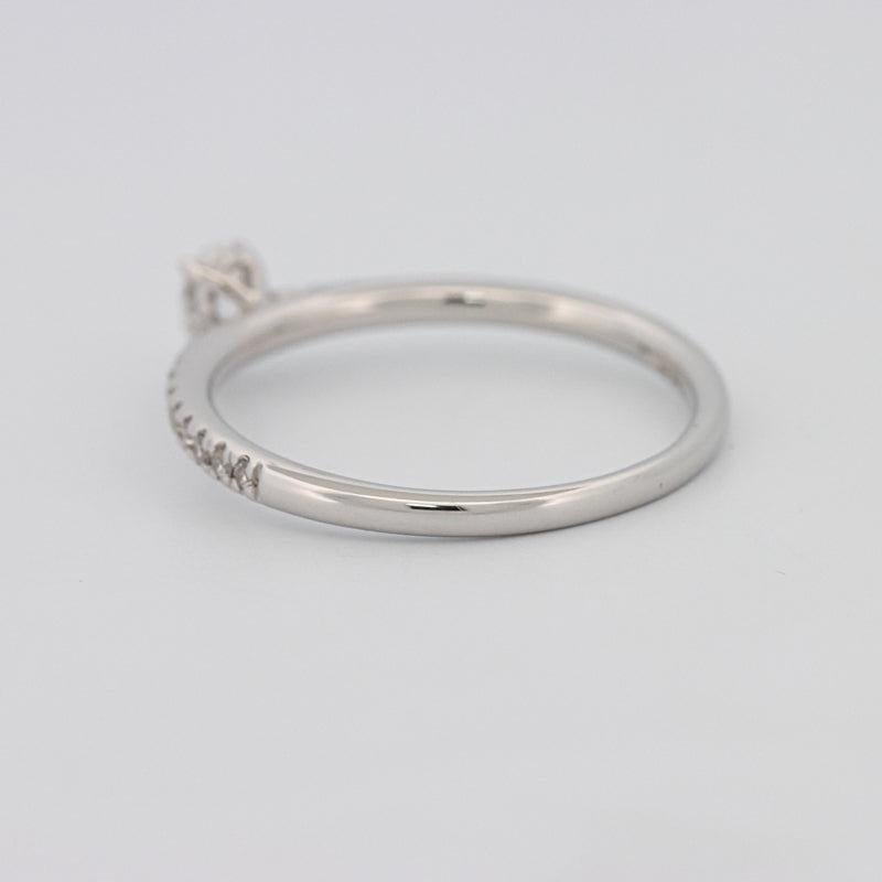 0.15 CT Pearshape Solitaire Pavé Ring - ZIZOV DIAMONDS