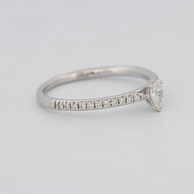 0.15 CT Pearshape Solitaire Pavé Ring - ZIZOV DIAMONDS