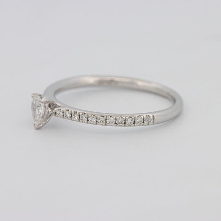 0.15 CT Pearshape Solitaire Pavé Ring - ZIZOV DIAMONDS
