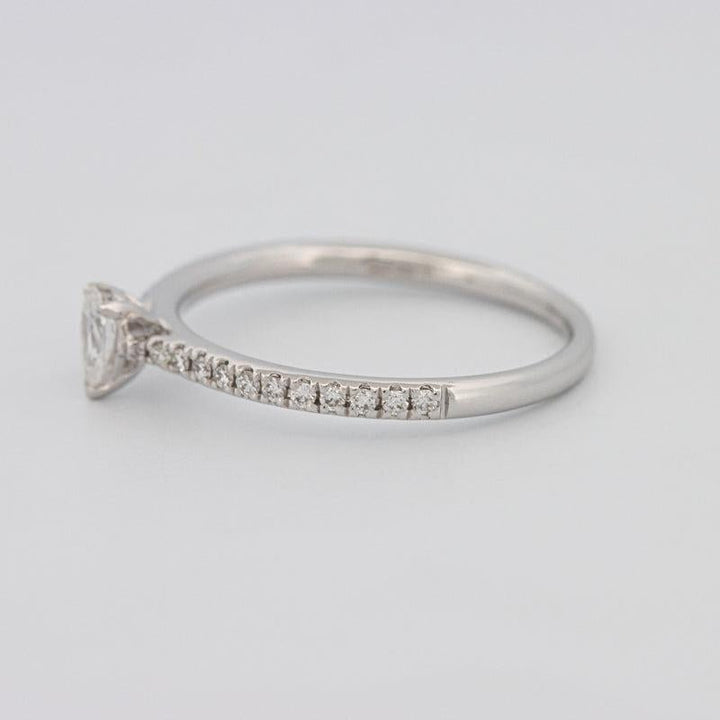 0.15 CT Pearshape Solitaire Pavé Ring - ZIZOV DIAMONDS