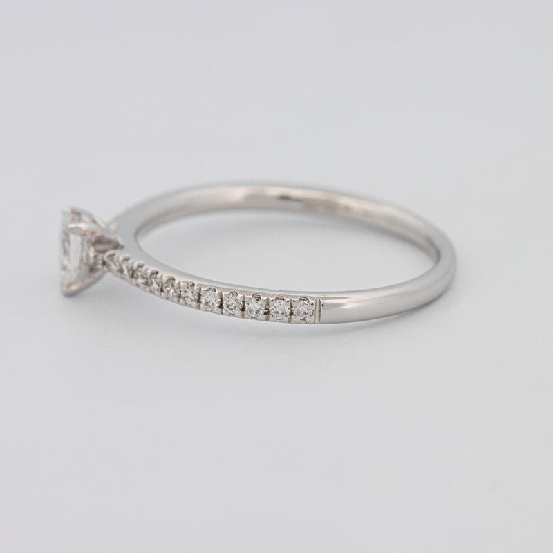 0.15 CT Pearshape Solitaire Pavé Ring - ZIZOV DIAMONDS