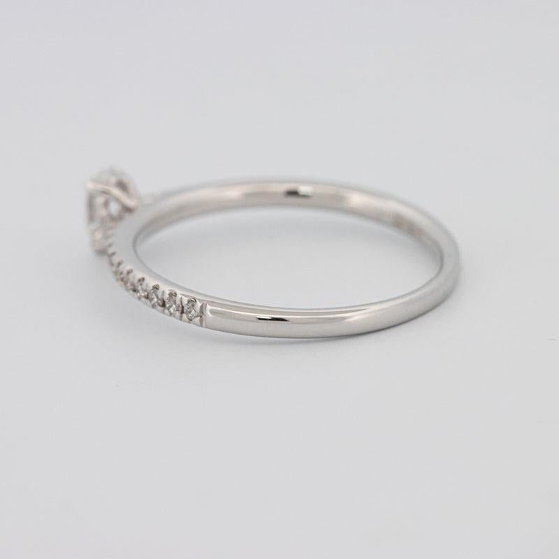 0.15 CT Pearshape Solitaire Pavé Ring - ZIZOV DIAMONDS