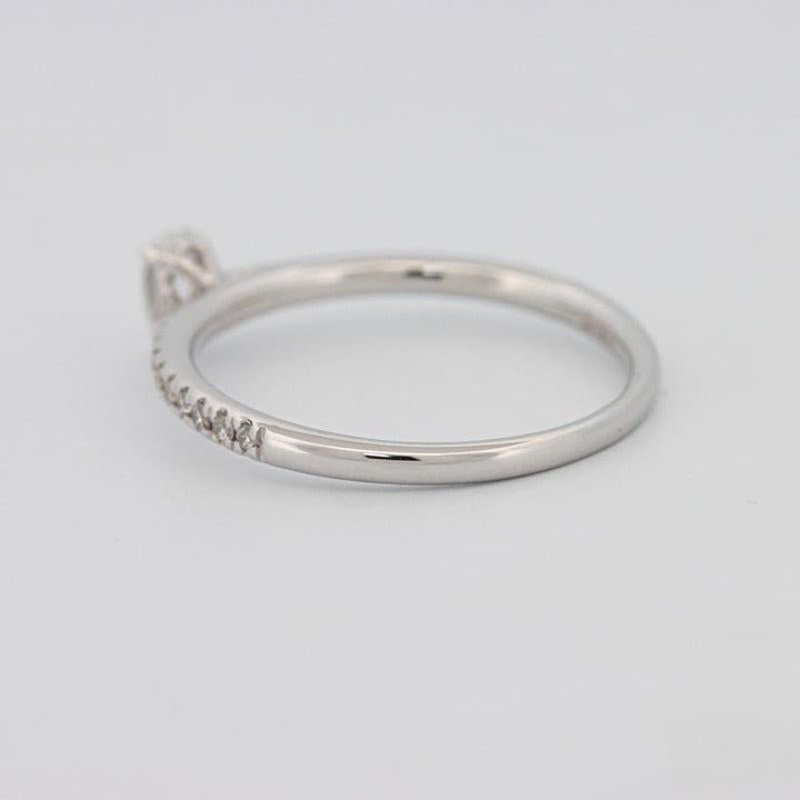 0.15 CT Pearshape Solitaire Pavé Ring - ZIZOV DIAMONDS