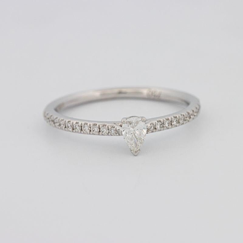 0.15 CT Pearshape Solitaire Pavé Ring - ZIZOV DIAMONDS