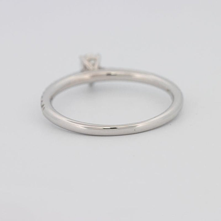 0.15 CT Pearshape Solitaire Pavé Ring - ZIZOV DIAMONDS