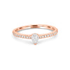 0.15 CT Pearshape Solitaire Pavé Ring - ZIZOV DIAMONDS