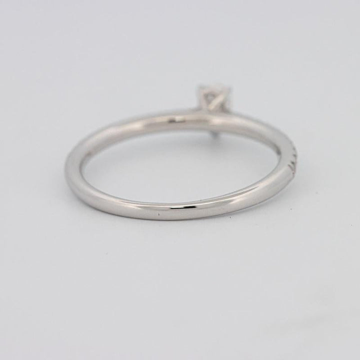 0.15 CT Pearshape Solitaire Pavé Ring - ZIZOV DIAMONDS