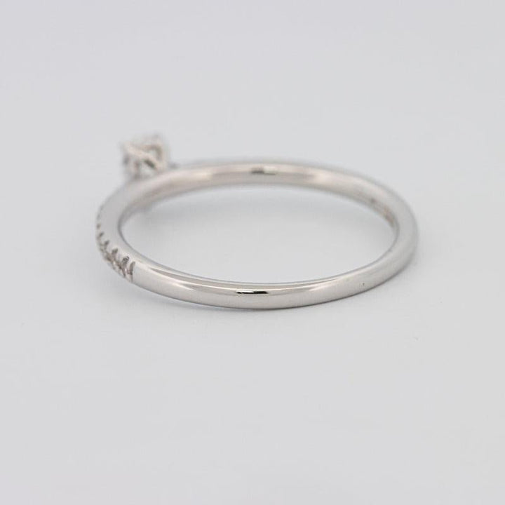 0.15 CT Pearshape Solitaire Pavé Ring - ZIZOV DIAMONDS