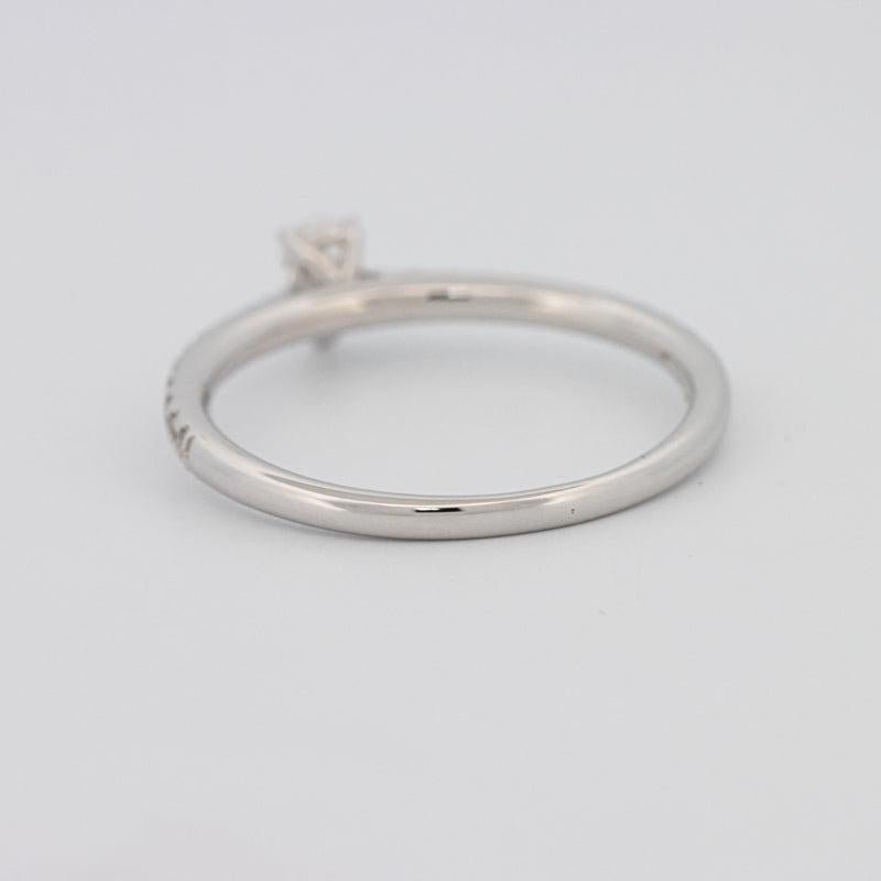 0.15 CT Pearshape Solitaire Pavé Ring - ZIZOV DIAMONDS