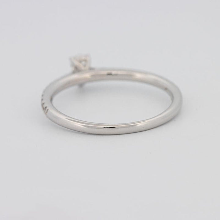 0.15 CT Pearshape Solitaire Pavé Ring - ZIZOV DIAMONDS