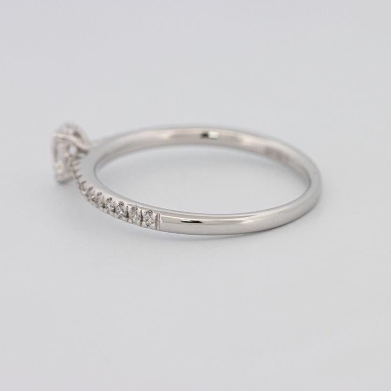 0.15 CT Pearshape Solitaire Pavé Ring - ZIZOV DIAMONDS