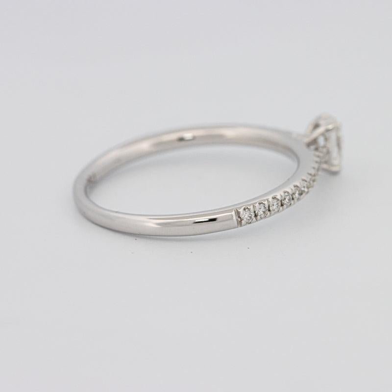 0.15 CT Pearshape Solitaire Pavé Ring - ZIZOV DIAMONDS