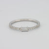 0.20 CT Horizontal Baguette Solitaire Pavé Ring (small) - ZIZOV DIAMONDS