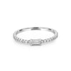 0.20 CT Horizontal Baguette Solitaire Pavé Ring (small) - ZIZOV DIAMONDS