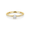 0.20 CT Oval Solitaire Pavé Ring - ZIZOV DIAMONDS