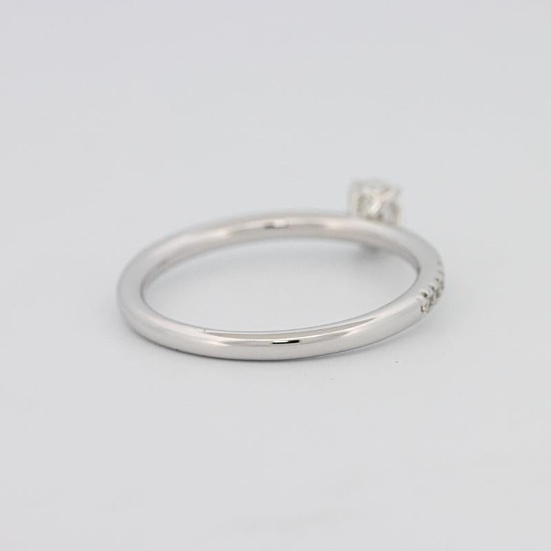 0.20 CT Oval Solitaire Pavé Ring - ZIZOV DIAMONDS