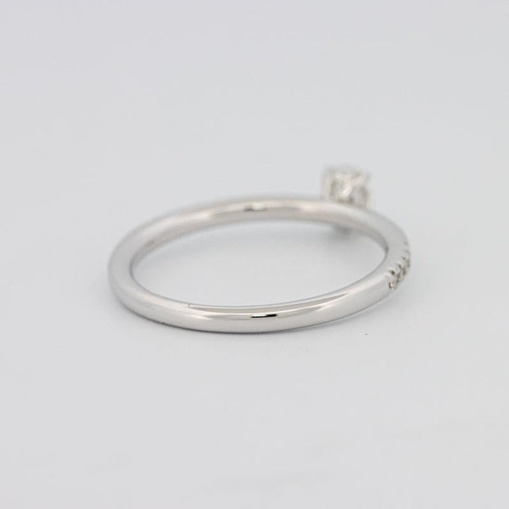 0.20 CT Oval Solitaire Pavé Ring - ZIZOV DIAMONDS