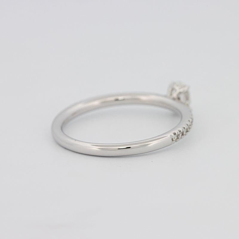 0.20 CT Oval Solitaire Pavé Ring - ZIZOV DIAMONDS