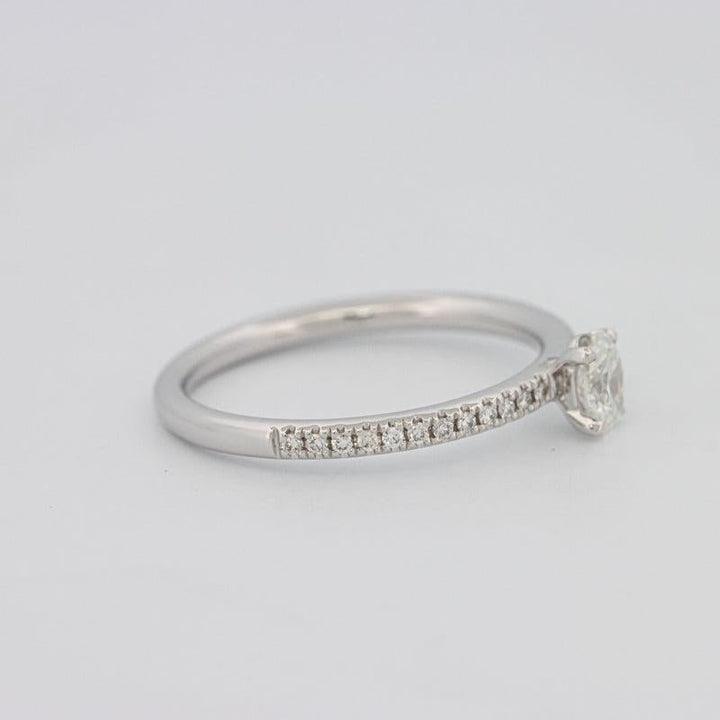 0.20 CT Oval Solitaire Pavé Ring - ZIZOV DIAMONDS