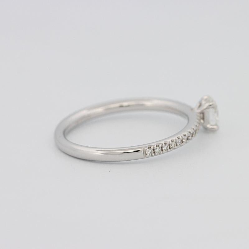 0.20 CT Oval Solitaire Pavé Ring - ZIZOV DIAMONDS