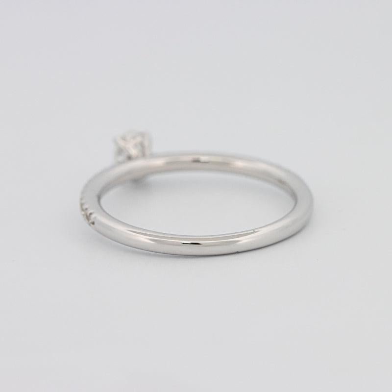 0.20 CT Oval Solitaire Pavé Ring - ZIZOV DIAMONDS