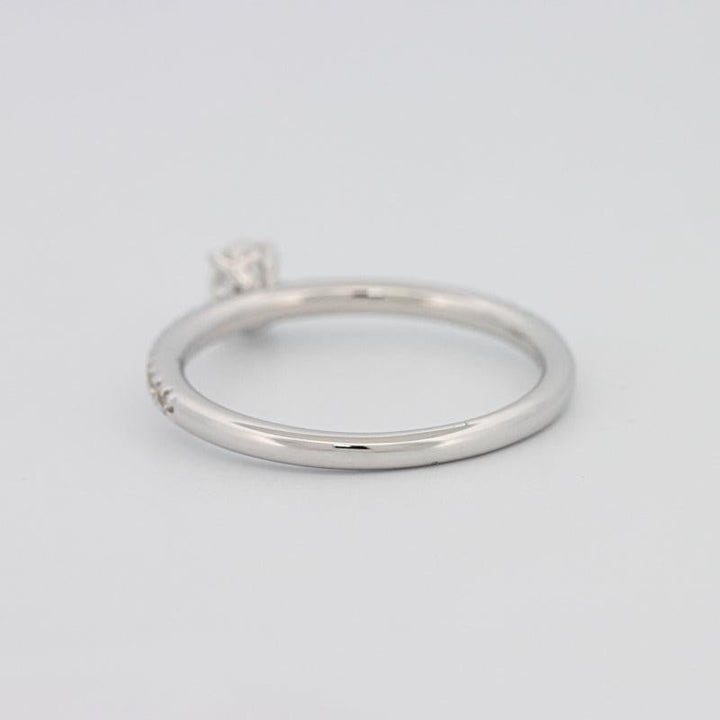 0.20 CT Oval Solitaire Pavé Ring - ZIZOV DIAMONDS