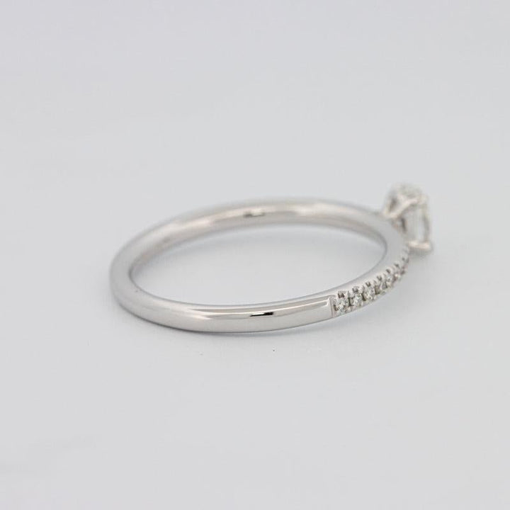 0.20 CT Oval Solitaire Pavé Ring - ZIZOV DIAMONDS