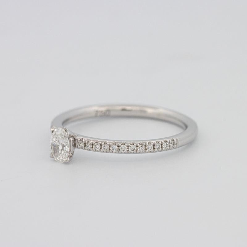 0.20 CT Oval Solitaire Pavé Ring - ZIZOV DIAMONDS