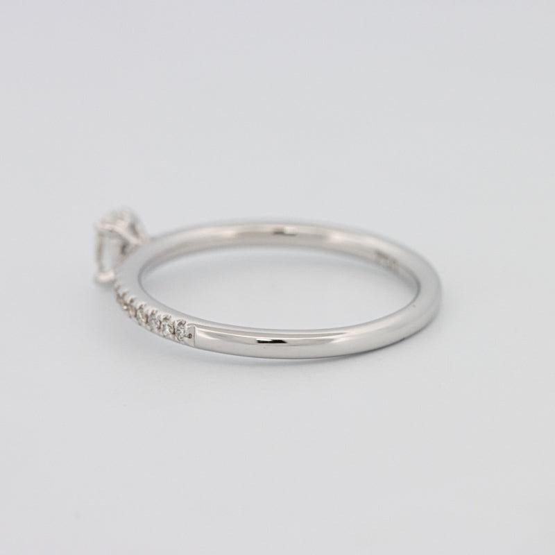 0.20 CT Oval Solitaire Pavé Ring - ZIZOV DIAMONDS