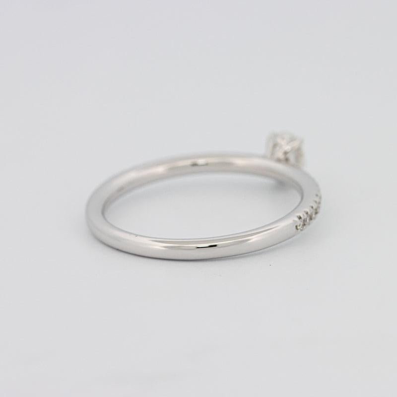 0.20 CT Oval Solitaire Pavé Ring - ZIZOV DIAMONDS