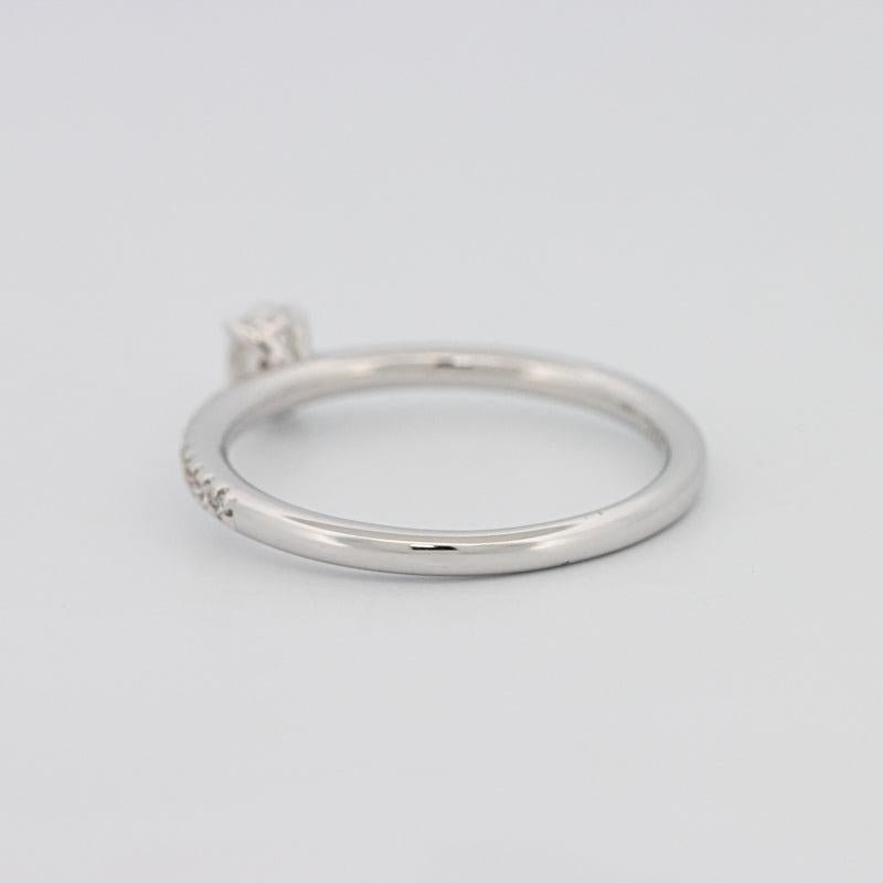 0.20 CT Oval Solitaire Pavé Ring - ZIZOV DIAMONDS