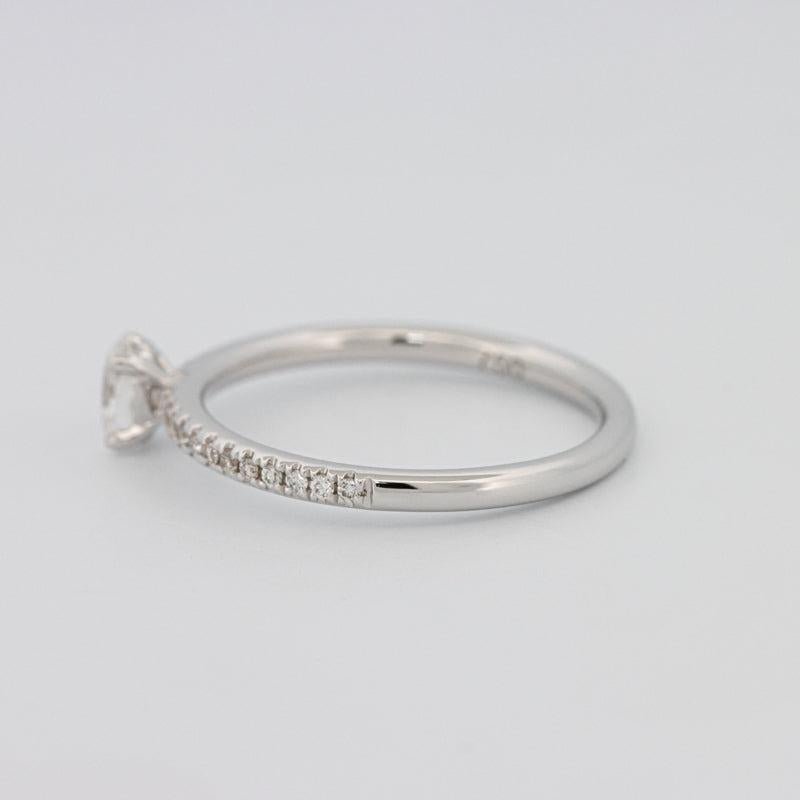 0.20 CT Oval Solitaire Pavé Ring - ZIZOV DIAMONDS