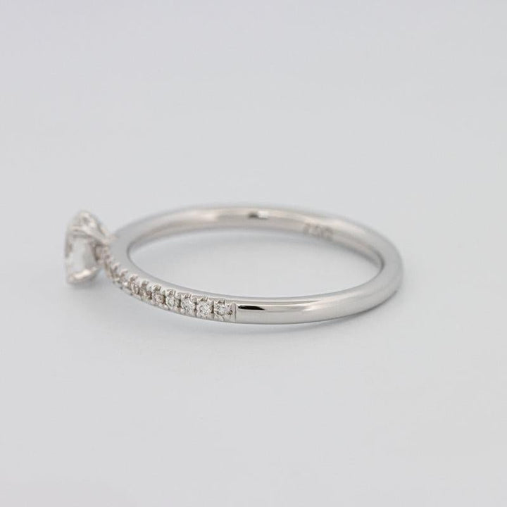 0.20 CT Oval Solitaire Pavé Ring - ZIZOV DIAMONDS