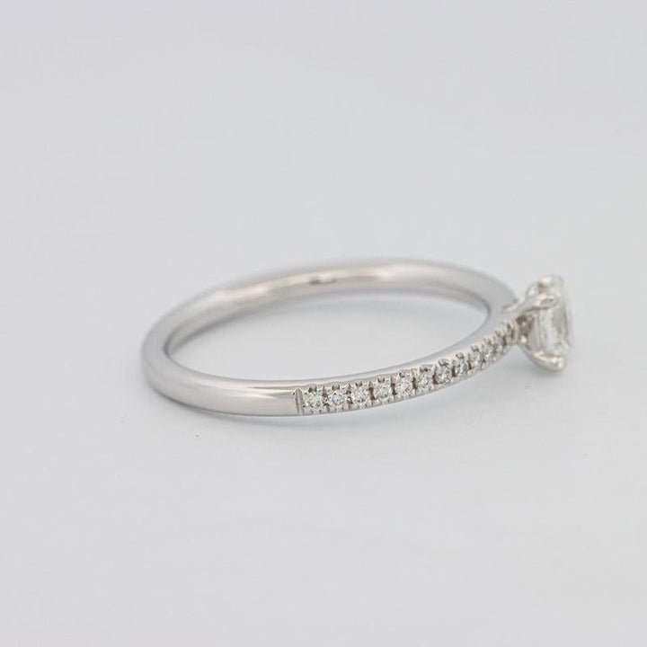 0.20 CT Oval Solitaire Pavé Ring - ZIZOV DIAMONDS