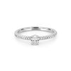 0.20 CT Oval Solitaire Pavé Ring - ZIZOV DIAMONDS