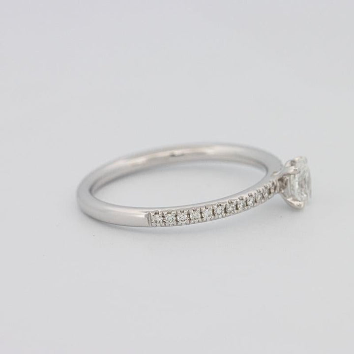 0.20 CT Oval Solitaire Pavé Ring - ZIZOV DIAMONDS