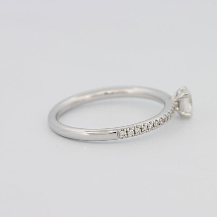 0.20 CT Oval Solitaire Pavé Ring - ZIZOV DIAMONDS