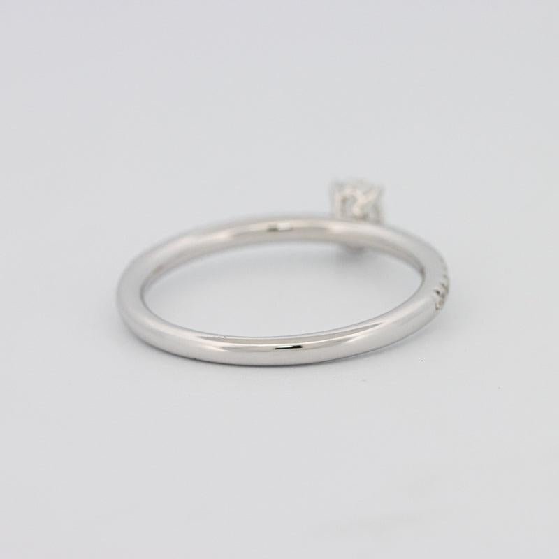 0.20 CT Oval Solitaire Pavé Ring - ZIZOV DIAMONDS
