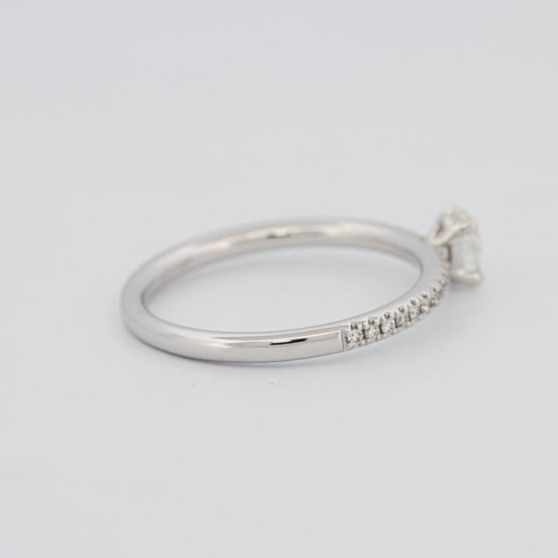 0.20 CT Oval Solitaire Pavé Ring - ZIZOV DIAMONDS