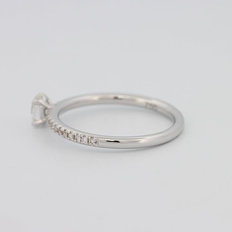 0.20 CT Oval Solitaire Pavé Ring - ZIZOV DIAMONDS